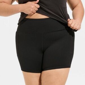 Torrid - Performance Core Active Black High Waist Bike Shorts Side Pocket - 2X